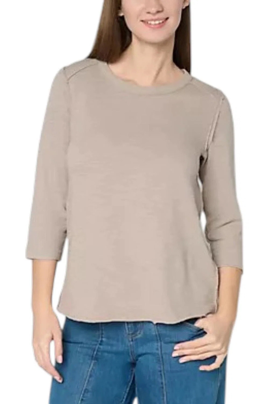LOGO Principles by Lori Goldstein Women's Seam Top Moonrock - Regular